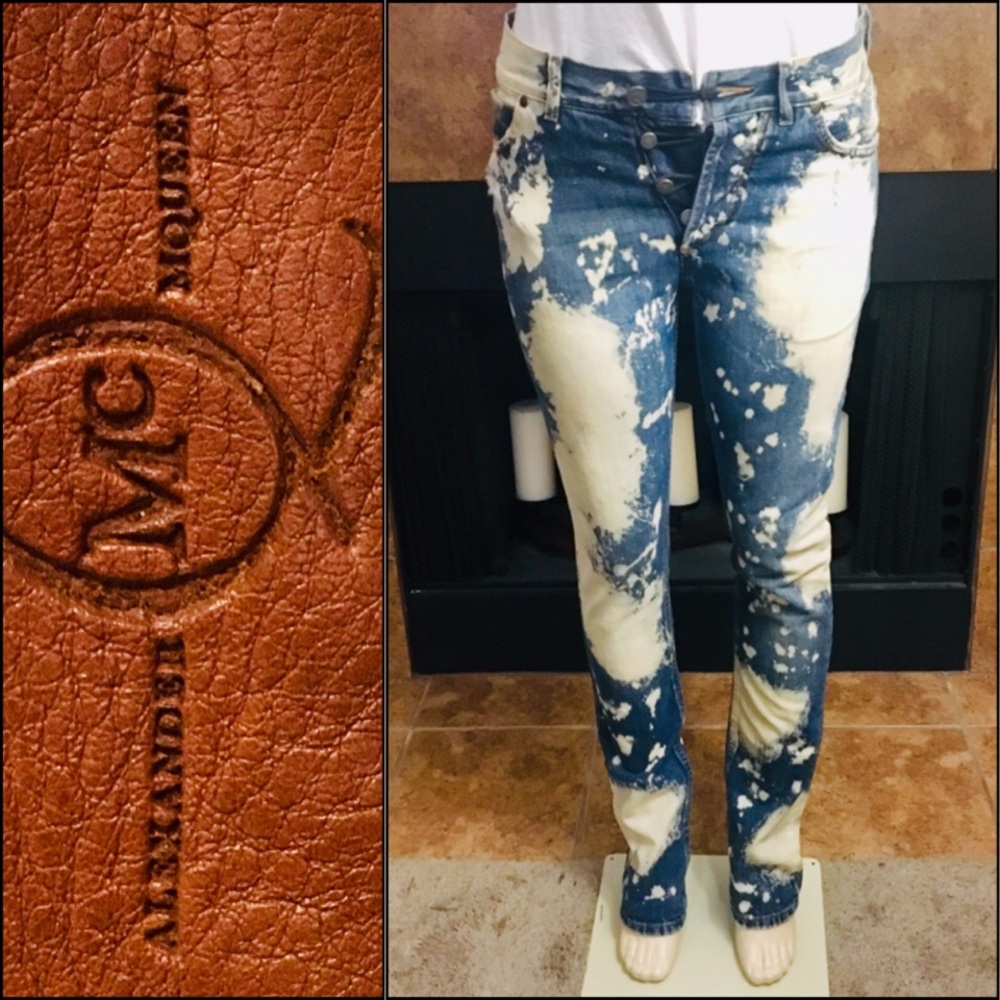 NWOT Alexander McQueen Acid Splash Jeans - Sz 29